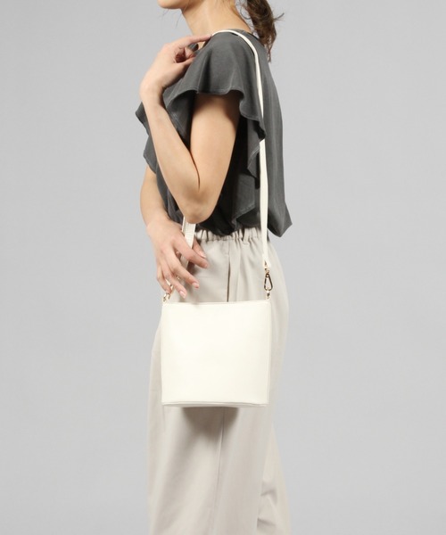 mysty woman（ミスティウーマン）の「ネットイン巾着バッグ 948430（ショルダーバッグ・レディース・ベージュ/オフホワイト・FREE）」の12枚目の写真