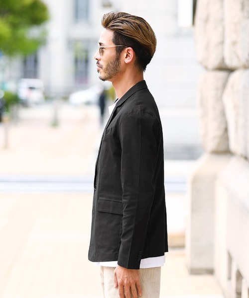 roshell（ロシェル）の「綿麻ストレッチテーラードジャケット（テーラードジャケット・メンズ・ホワイト/カーキ/グレイッシュベージュ/ブラック/ホワイト系その他/ネイビー/ブルー系その他・X-LARGE/LARGE/MEDIUM）」の17枚目の写真