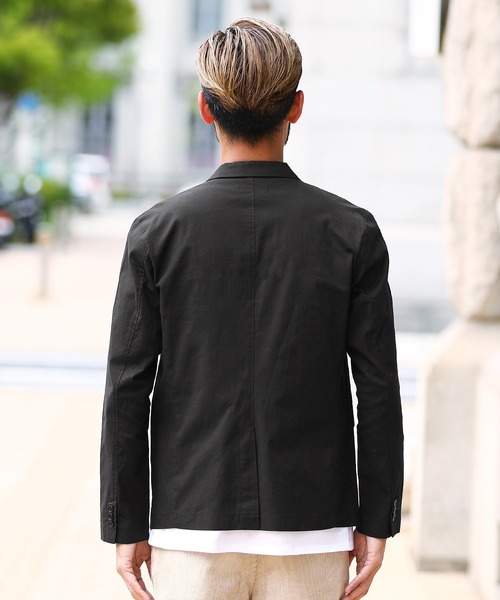 roshell（ロシェル）の「綿麻ストレッチテーラードジャケット（テーラードジャケット・メンズ・ホワイト/カーキ/グレイッシュベージュ/ブラック/ホワイト系その他/ネイビー/ブルー系その他・X-LARGE/LARGE/MEDIUM）」の18枚目の写真