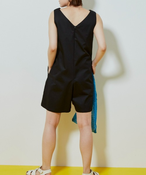 Auntie Rosa Holiday（アンティローザホリデー）の「ノースリーブショートサロペット（サロペット/オーバーオール・レディース・ブルー/ブラック・FREE）」の10枚目の写真