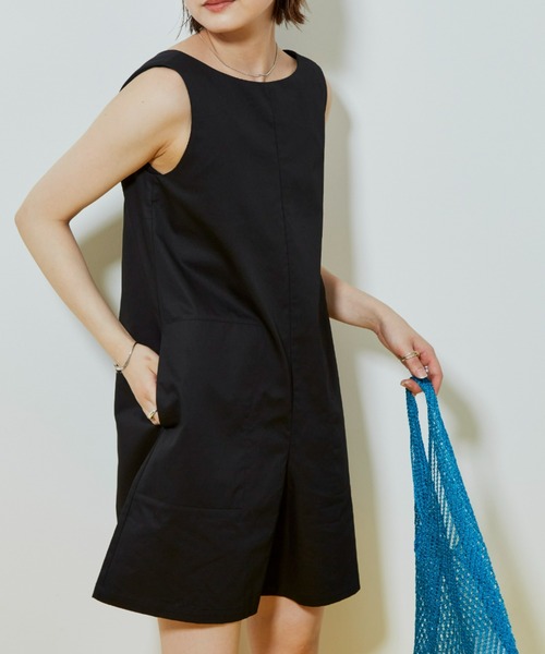 Auntie Rosa Holiday（アンティローザホリデー）の「ノースリーブショートサロペット（サロペット/オーバーオール・レディース・ブルー/ブラック・FREE）」の14枚目の写真