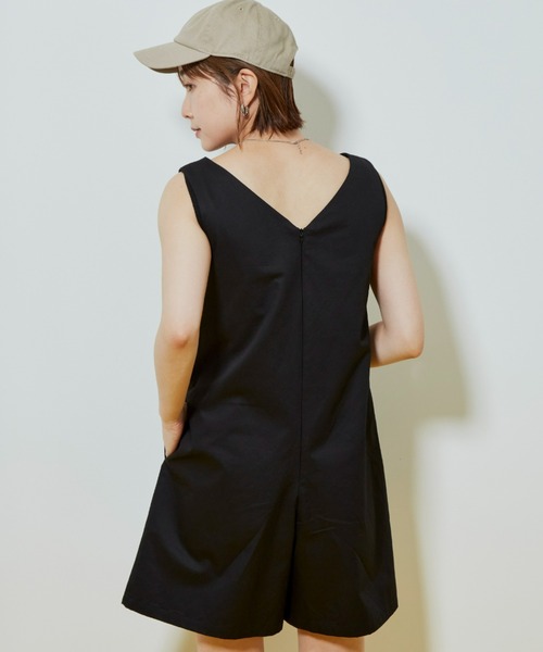 Auntie Rosa Holiday（アンティローザホリデー）の「ノースリーブショートサロペット（サロペット/オーバーオール・レディース・ブルー/ブラック・FREE）」の15枚目の写真