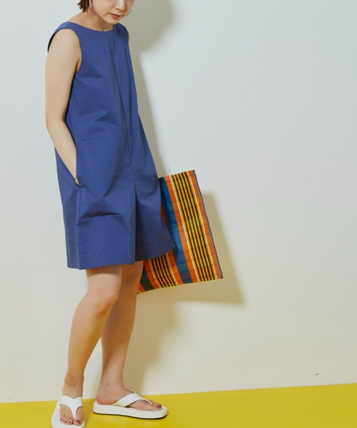 Auntie Rosa Holiday（アンティローザホリデー）の「ノースリーブショートサロペット（サロペット/オーバーオール・レディース・ブルー/ブラック・FREE）」の20枚目の写真