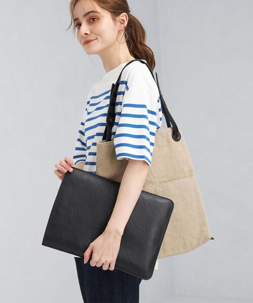 green label relaxing（グリーンレーベルリラクシング）の「CS １SLD IN PC バッグ（ショルダーバッグ・レディース・ブラック/オフホワイト・FREE）」の18枚目の写真