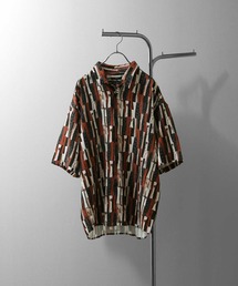 ZIP FIVE | 総柄ドレープ半袖シャツ(シャツ/ブラウス)