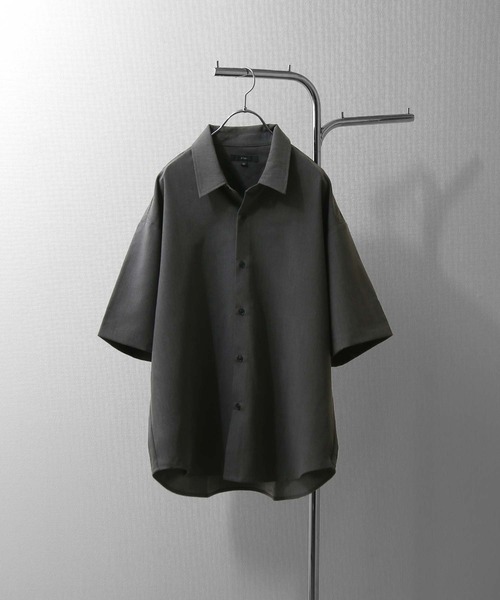 ZIP FIVE（ジップファイブ）の「総柄ドレープ半袖シャツ（シャツ/ブラウス・メンズ・ブラック/ブルー/アイボリー/レンガ/チャコール/ブラック系/ブラック系1/ブラウン系1/ベージュ系/ベージュ系1/ブルー系・MEDIUM/LARGE）」の6枚目の写真