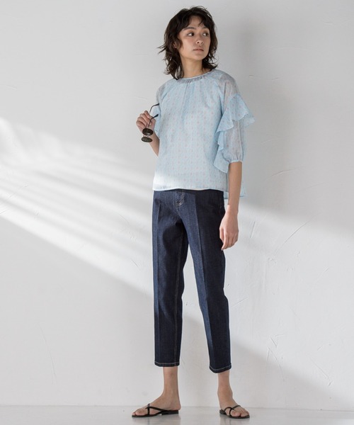 socolla(ソコラ)の「【socolla】袖ラッフル幾何柄ブラウス(シャツ/ブラウス・レディース・ブルー系その他/ピンク系その他・S/M)」の11枚目の写真