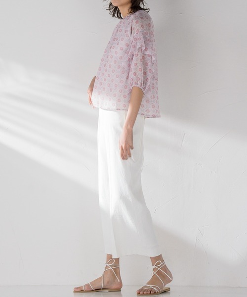 socolla(ソコラ)の「【socolla】袖ラッフル幾何柄ブラウス(シャツ/ブラウス・レディース・ブルー系その他/ピンク系その他・S/M)」の14枚目の写真