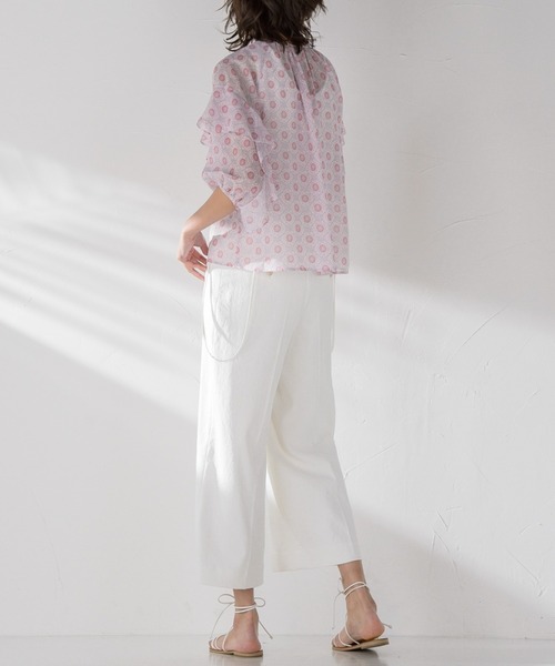 socolla(ソコラ)の「【socolla】袖ラッフル幾何柄ブラウス(シャツ/ブラウス・レディース・ブルー系その他/ピンク系その他・S/M)」の15枚目の写真