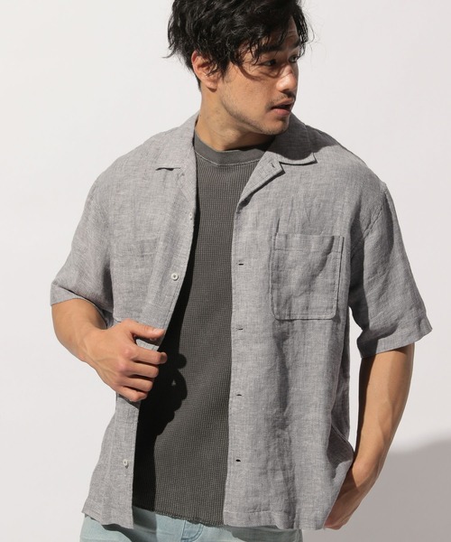 BAYFLOW（ベイフロー）の「リネンシャツ　S/S（シャツ/ブラウス・メンズ・ホワイト/クリーム/チャコール・MEDIUM/LARGE）」の21枚目の写真