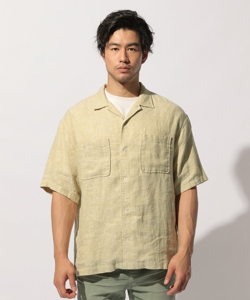 BAYFLOW（ベイフロー）の「リネンシャツ　S/S（シャツ/ブラウス・メンズ・ホワイト/クリーム/チャコール・MEDIUM/LARGE）」の14枚目の写真