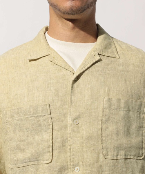 BAYFLOW（ベイフロー）の「リネンシャツ　S/S（シャツ/ブラウス・メンズ・ホワイト/クリーム/チャコール・MEDIUM/LARGE）」の10枚目の写真