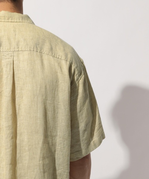 BAYFLOW（ベイフロー）の「リネンシャツ　S/S（シャツ/ブラウス・メンズ・ホワイト/クリーム/チャコール・MEDIUM/LARGE）」の8枚目の写真