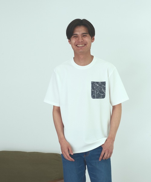 Blue Standard (ブルースタンダード)の「【BLUE STANDARD】速乾 制菌 防臭 快適 シワになりにくい ドライワッフルポケTシャツ(Tシャツ/カットソー・メンズ・ホワイト/オフホワイト/ブルー系その他/ネイビー・LARGE/MEDIUM/X-LARGE)」の13枚目の写真