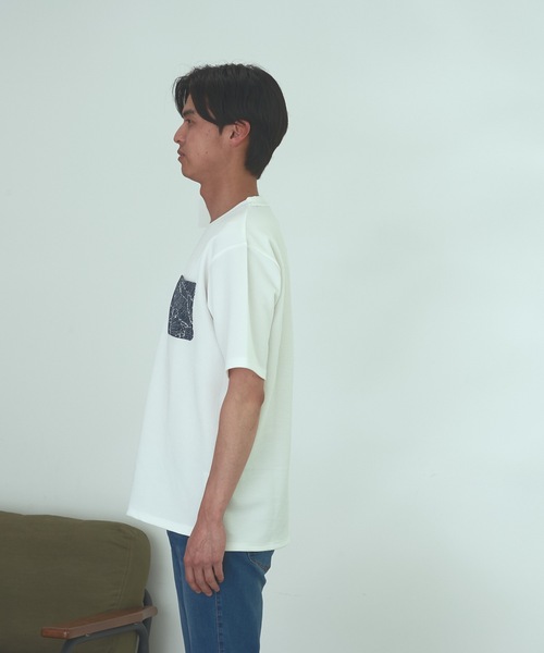 Blue Standard (ブルースタンダード)の「【BLUE STANDARD】速乾 制菌 防臭 快適 シワになりにくい ドライワッフルポケTシャツ(Tシャツ/カットソー・メンズ・ホワイト/オフホワイト/ブルー系その他/ネイビー・LARGE/MEDIUM/X-LARGE)」の16枚目の写真
