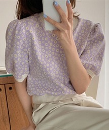 MANGROVE（マングローブ）の「デイジーパフスリーブサマーニット（ニット/セーター・レディース）」