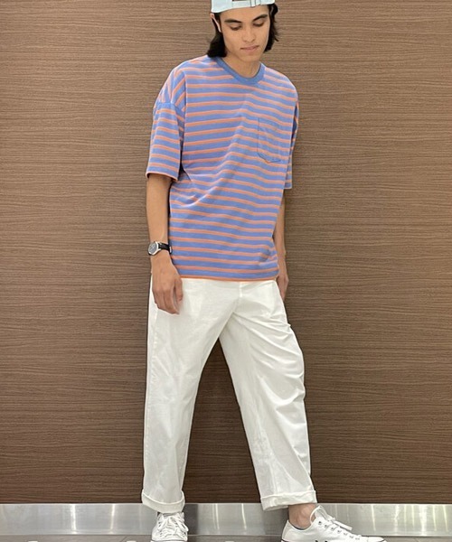 GAP（ギャップ）の「ベーシック 無地 ウルトラソフト 半袖Tシャツ（Tシャツ/カットソー・メンズ・ホワイト/ライトグレー/ネイビー/イエロー/ブラック/その他/ブルー系その他/オレンジ/ピンク/ターコイズブルー/ライトイエロー/コーラル/ベージュ・XS/S/M/L/XL/XXS）」の12枚目の写真