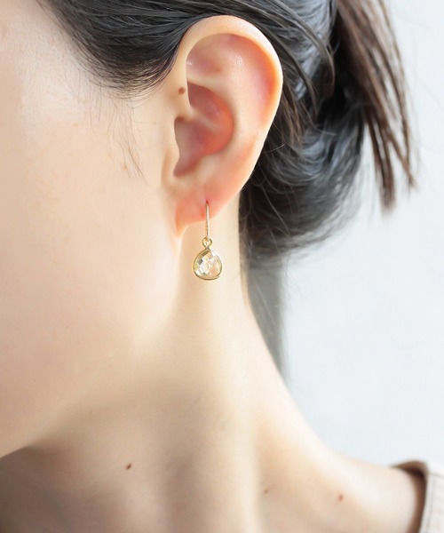 NOIR DE POUPEE（ノワールドプーペ）の「【WEB限定】K14GF 天然石 ピアス（ピアス（両耳用）・レディース・グレー/ピンク系その他3/ピンク/イエロー/ブラック/クリア/ホワイト/グリーン/ブルー/パープル/グリーン系その他2/ブラウン/ピンク系その他2/ブルー系その他/グリーン系その他3・FREE）」の12枚目の写真