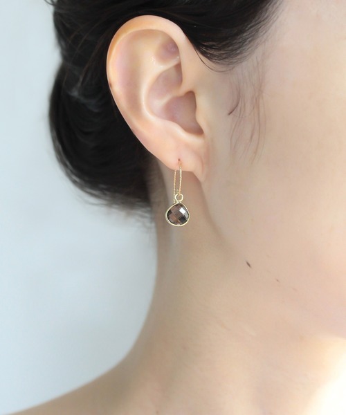 NOIR DE POUPEE（ノワールドプーペ）の「【WEB限定】K14GF 天然石 ピアス（ピアス（両耳用）・レディース・グレー/ピンク系その他3/ピンク/イエロー/ブラック/クリア/ホワイト/グリーン/ブルー/パープル/グリーン系その他2/ブラウン/ピンク系その他2/ブルー系その他/グリーン系その他3・FREE）」の22枚目の写真