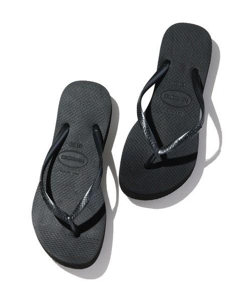 havaianas(ハワイアナス)の「【WEB限定】【havaianas】ハワイアナス SLIM FLATFORM(サンダル・レディース・ブラック/ゴールド系その他・23.0cm/24.0cm)」の1枚目の写真