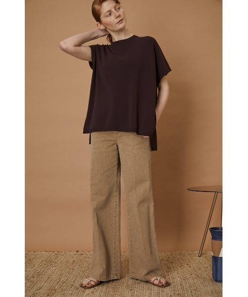 RIM.ARK（リムアーク）の「Asymmetry knit tops（Tシャツ
