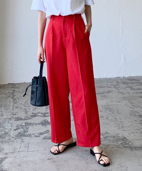 LIAN(リアン)の「カラートラウザーパンツ(その他パンツ・レディース・グリーン/ピンク/レッド/オレンジ・FREE)」の4枚目の写真