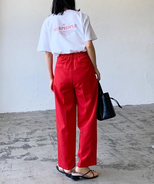 LIAN(リアン)の「カラートラウザーパンツ(その他パンツ・レディース・グリーン/ピンク/レッド/オレンジ・FREE)」の7枚目の写真