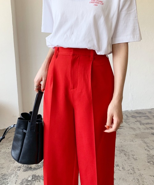 LIAN(リアン)の「カラートラウザーパンツ(その他パンツ・レディース・グリーン/ピンク/レッド/オレンジ・FREE)」の8枚目の写真