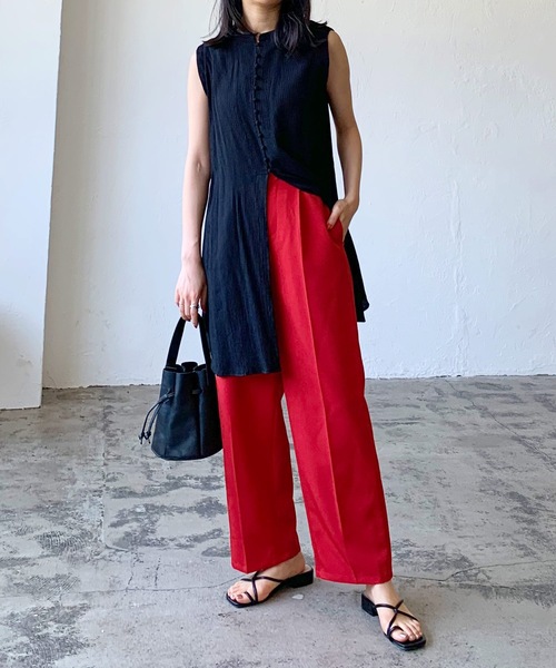 LIAN(リアン)の「カラートラウザーパンツ(その他パンツ・レディース・グリーン/ピンク/レッド/オレンジ・FREE)」の10枚目の写真