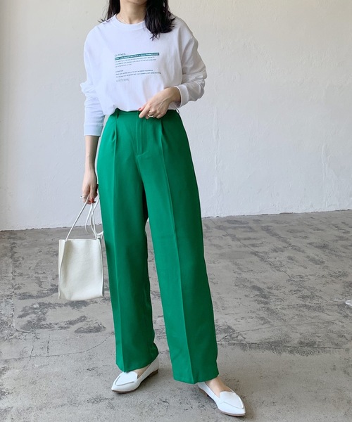 LIAN(リアン)の「カラートラウザーパンツ(その他パンツ・レディース・グリーン/ピンク/レッド/オレンジ・FREE)」の12枚目の写真