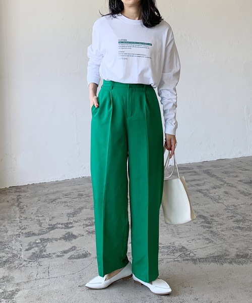 LIAN(リアン)の「カラートラウザーパンツ(その他パンツ・レディース・グリーン/ピンク/レッド/オレンジ・FREE)」の13枚目の写真