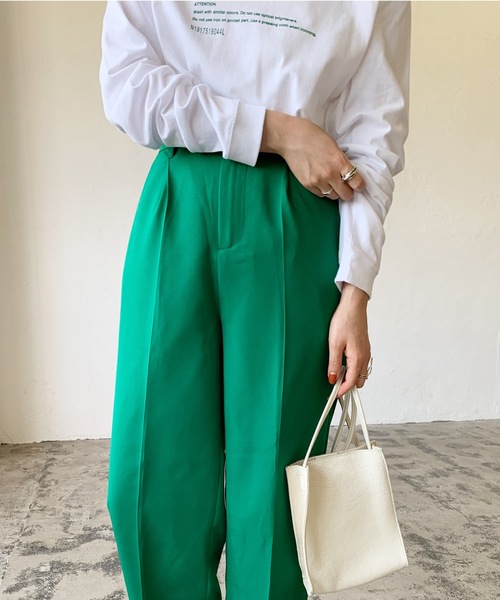 LIAN(リアン)の「カラートラウザーパンツ(その他パンツ・レディース・グリーン/ピンク/レッド/オレンジ・FREE)」の14枚目の写真