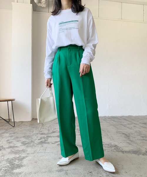 LIAN(リアン)の「カラートラウザーパンツ(その他パンツ・レディース・グリーン/ピンク/レッド/オレンジ・FREE)」の15枚目の写真