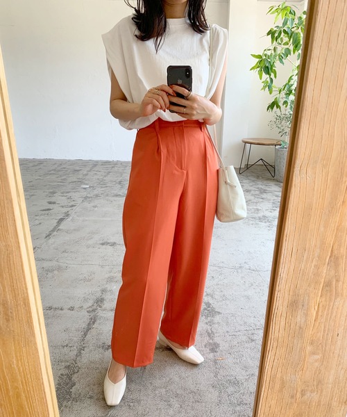 LIAN(リアン)の「カラートラウザーパンツ(その他パンツ・レディース・グリーン/ピンク/レッド/オレンジ・FREE)」の22枚目の写真