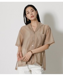 AZUL by moussy | OPEN COLLOAR SHEER SH/オープンカラーシアーシャツ(シャツ/ブラウス)