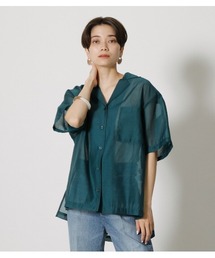 AZUL by moussy | OPEN COLLOAR SHEER SH/オープンカラーシアーシャツ(シャツ/ブラウス)