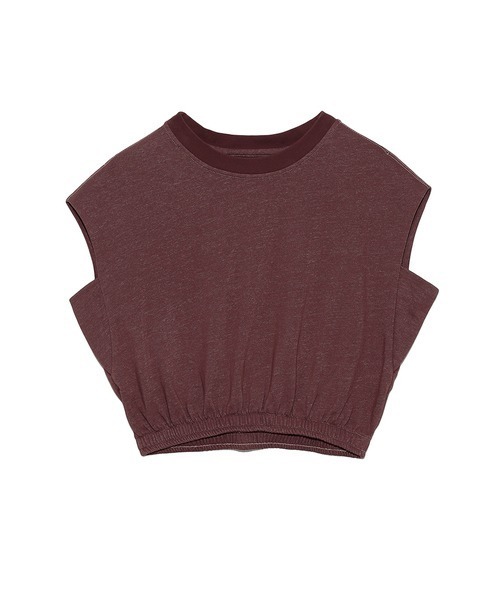 LILY BROWN（リリーブラウン）の「クロップド裏毛カットトップス（Tシャツ/カットソー・レディース・ベージュ/ブラック/ボルドー・FREE）」の15枚目の写真