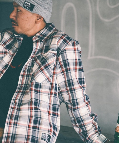 Back Channel（バックチャンネル）の「CHECK WORK SHIRT（シャツ/ブラウス・メンズ・レッド/ホワイト/ブルー・MEDIUM/X-LARGE/LARGE）」の2枚目の写真