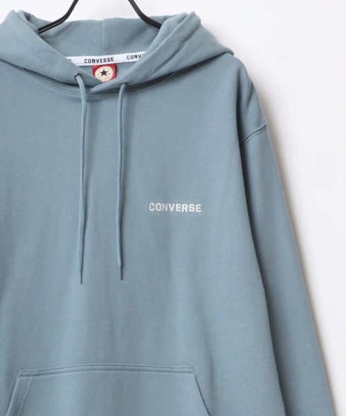 CONVERSE（コンバース）の「CONVERSE/コンバース ロゴ サガラ ワンポイント刺繍 スウェット レディース メンズ トレーナー パーカー（パーカー・メンズ・ホワイト/ブラック/グレー/ダークパープル/ブルーグリーン/ダークベージュ/ブルー系その他/ブラック系その他/ベージュ系その他/レッド系その他/ホワイト系その他/グレー系その他/ブルー系その他2/ピンク/ダークグリーン/サックスブルー/ベージュ系その他2/グリーン系その他/オートミール・LL/M/L）」の13枚目の写真