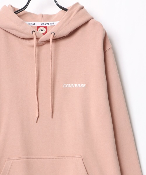 CONVERSE（コンバース）の「CONVERSE/コンバース ロゴ サガラ ワンポイント刺繍 スウェット レディース メンズ トレーナー パーカー（パーカー・メンズ・ホワイト/ブラック/グレー/ダークパープル/ブルーグリーン/ダークベージュ/ブルー系その他/ブラック系その他/ベージュ系その他/レッド系その他/ホワイト系その他/グレー系その他/ブルー系その他2/ピンク/ダークグリーン/サックスブルー/ベージュ系その他2/グリーン系その他/オートミール・LL/M/L）」の18枚目の写真
