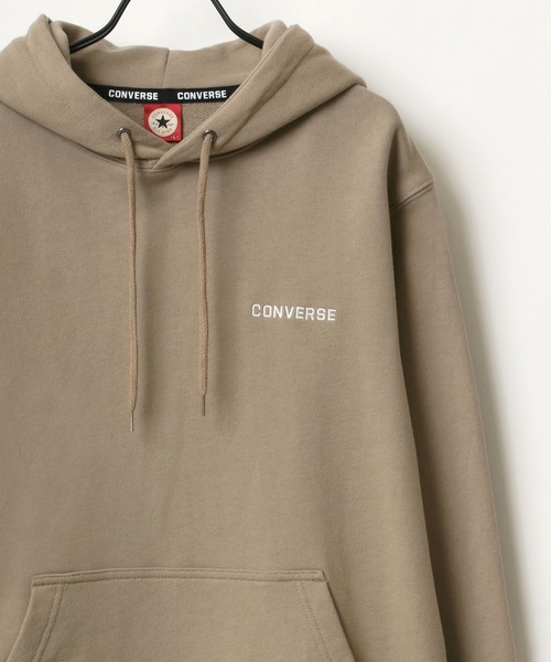 CONVERSE（コンバース）の「CONVERSE/コンバース ロゴ サガラ ワンポイント刺繍 スウェット レディース メンズ トレーナー パーカー（パーカー・メンズ・ホワイト/ブラック/グレー/ダークパープル/ブルーグリーン/ダークベージュ/ブルー系その他/ブラック系その他/ベージュ系その他/レッド系その他/ホワイト系その他/グレー系その他/ブルー系その他2/ピンク/ダークグリーン/サックスブルー/ベージュ系その他2/グリーン系その他/オートミール・LL/M/L）」の9枚目の写真