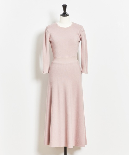 NOELA（ノエラ）の「カラーデザインカフスニットワンピ（ワンピース・レディース・ブラック/ピンク/ラベンダー・FREE）」の14枚目の写真