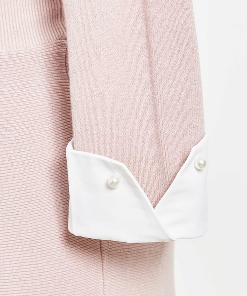 NOELA（ノエラ）の「カラーデザインカフスニットワンピ（ワンピース・レディース・ブラック/ピンク/ラベンダー・FREE）」の11枚目の写真