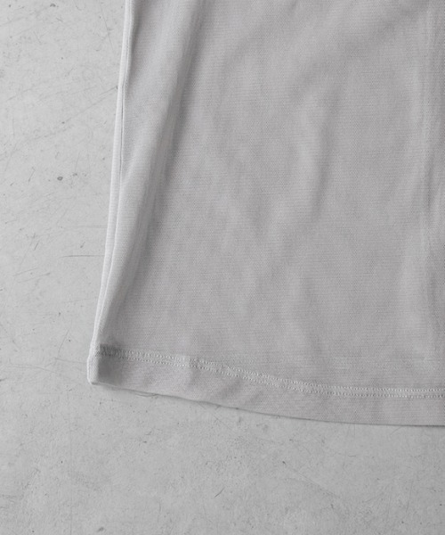 YOHEI OHNO（ヨウヘイオオノ）の「YOHEI OHNO mesh top（Tシャツ/カットソー・レディース・ライトグレー・フリー）」の4枚目の写真