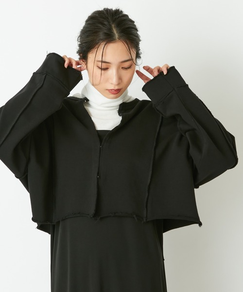 CIAOPANIC(チャオパニック)の「アウトリンキング2WAYショートカーディガン(カーディガン/ボレロ・レディース・ブラック/ブラウン/オフホワイト/ブルー・FREE)」の1枚目の写真