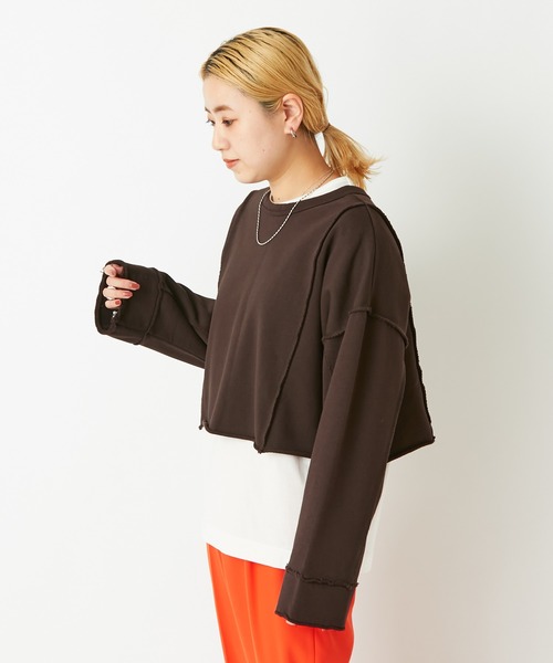 CIAOPANIC(チャオパニック)の「アウトリンキング2WAYショートカーディガン(カーディガン/ボレロ・レディース・ブラック/ブラウン/オフホワイト/ブルー・FREE)」の16枚目の写真