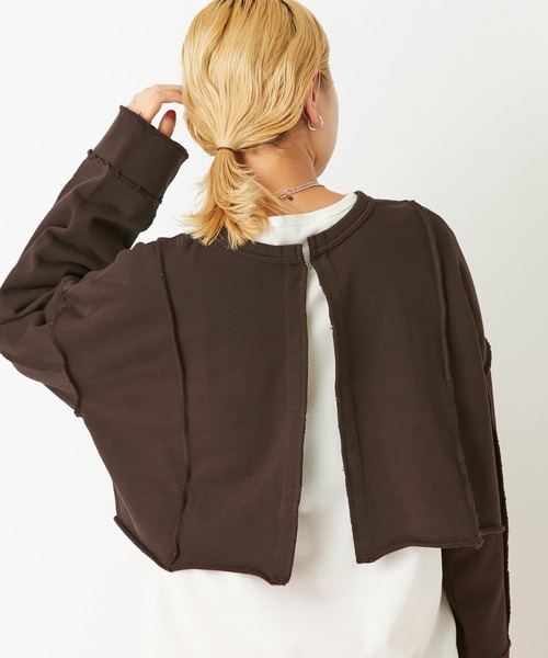 CIAOPANIC(チャオパニック)の「アウトリンキング2WAYショートカーディガン(カーディガン/ボレロ・レディース・ブラック/ブラウン/オフホワイト/ブルー・FREE)」の20枚目の写真