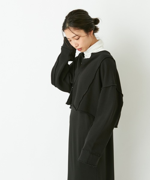 CIAOPANIC(チャオパニック)の「アウトリンキング2WAYショートカーディガン(カーディガン/ボレロ・レディース・ブラック/ブラウン/オフホワイト/ブルー・FREE)」の14枚目の写真