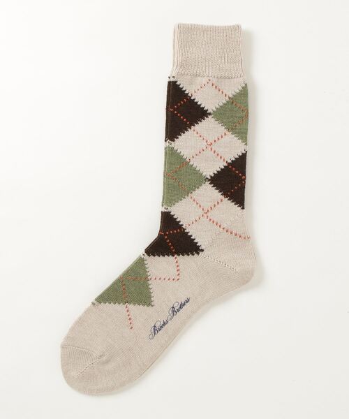 BROOKS BROTHERS（ブルックスブラザーズ）の「ウールブレンド アーガイル クルーソックス（ソックス/靴下・メンズ・ベージュ/チャコール/オリーブ/グレー/ネイビー・ONE SIZE）」の7枚目の写真
