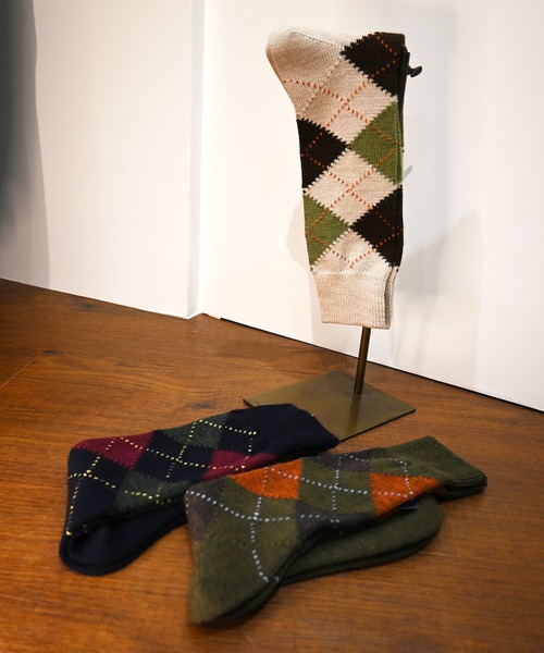 BROOKS BROTHERS（ブルックスブラザーズ）の「ウールブレンド アーガイル クルーソックス（ソックス/靴下・メンズ・ベージュ/チャコール/オリーブ/グレー/ネイビー・ONE SIZE）」の11枚目の写真